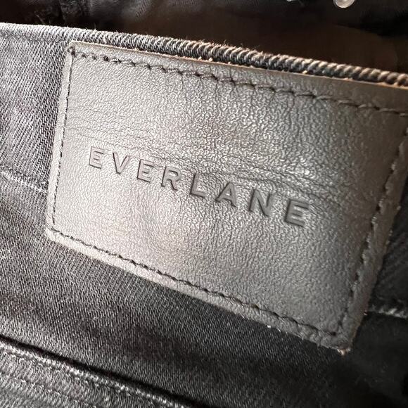 Everlane Jeans Womens Size 29 Long Black The Way High Organic Cotton Raw Hem - Picture 3 of 16